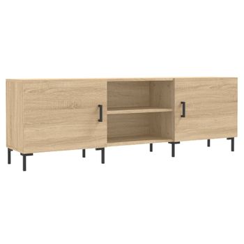 Mueble Para Tv Madera De Ingeniería Roble Sonoma 150x30x50 Cm Vidaxl