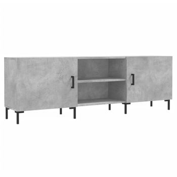 Mueble De Tv Madera De Ingeniería Gris Hormigón 150x30x50 Cm Vidaxl