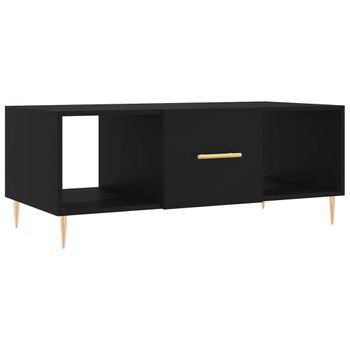 Mesa De Centro Madera Contrachapada Negro 102x50x40 Cm Vidaxl