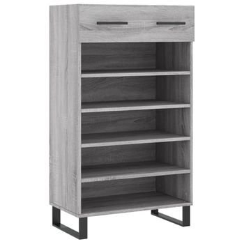 Zapatero Madera De Ingeniería Gris Sonoma 60x35x105 Cm Vidaxl