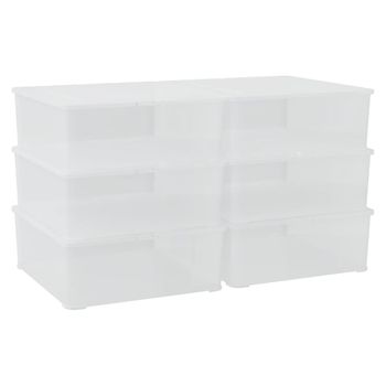 vidaXL Cajas de almacenaje apilables con tapa 8 uds tela gris y crema –  Pensando en Casa
