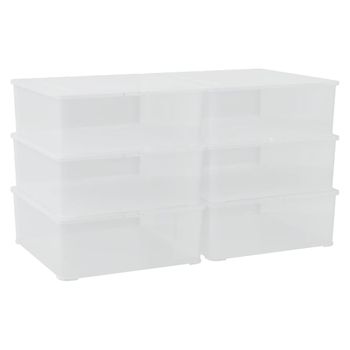 Cajas De Almacenaje Apilables 6 Uds Plástico 5 L Vidaxl