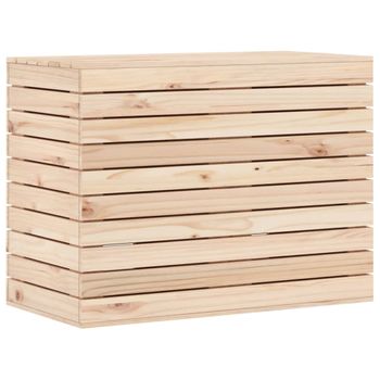 Cesto Para La Ropa Sucia Madera Maciza De Pino 88,5x44x66 Cm Vidaxl