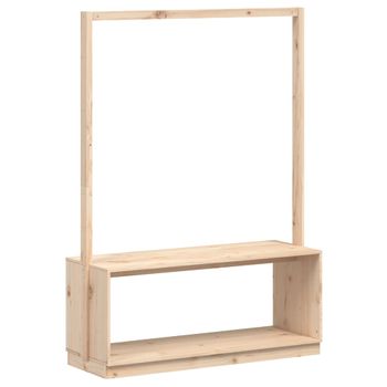 Perchero Burro Ledøje Con 2 Estantes Pino 148 X 106 X 38 Cm Natural  [en.casa] con Ofertas en Carrefour