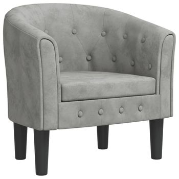 Sillón Mecedora Orejero Gris Claro Para Dormitorio O Salón. Cómodo