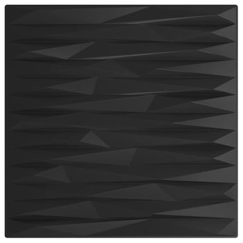 Paneles De Pared 48 Uds Xps Piedra Negro 50x50 Cm 12 M² Vidaxl