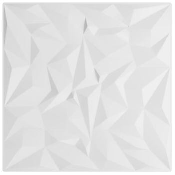 Paneles De Pared 12 Uds Xps Amatista Blanco 50x50 Cm 3 M² Vidaxl