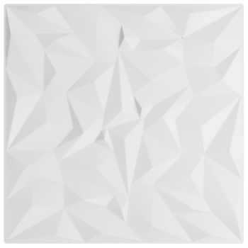 Paneles De Pared 24 Uds Xps Amatista Blanco 50x50 Cm 6 M² Vidaxl