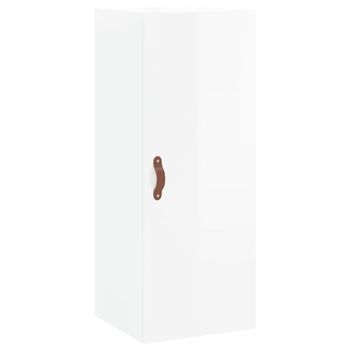 Armario De Pared Blanco Brillante 34,5x34x90 Cm Vidaxl