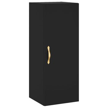 Armario De Pared Negro 34,5x34x90 Cm Vidaxl