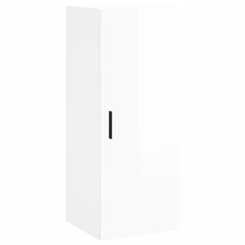 Armario De Pared Blanco Brillante 34,5x34x90 Cm Vidaxl