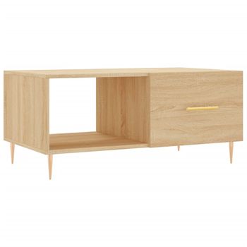 Mesa De Centro Madera Contrachapada Roble Sonoma 90x50x40 Cm Vidaxl