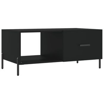 Mesa De Centro Madera Contrachapada Negro 90x50x40 Cm Vidaxl