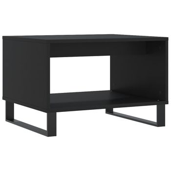 Mesa De Centro Madera De Ingeniería Negra 60x50x40 Cm Vidaxl