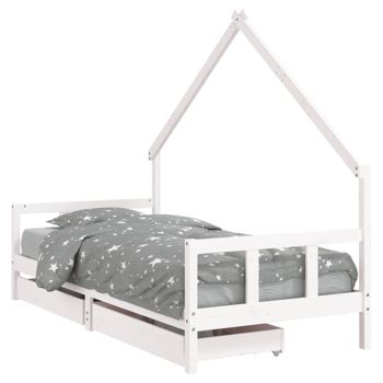 Cama para niños 190 x 90 cm con cajones JULES