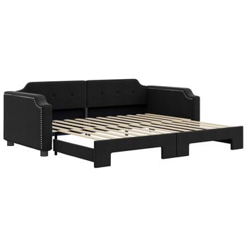 Cama Canapé Hidráulica Cuero Sintético Negro 120x200 Cm Vidaxl con Ofertas  en Carrefour