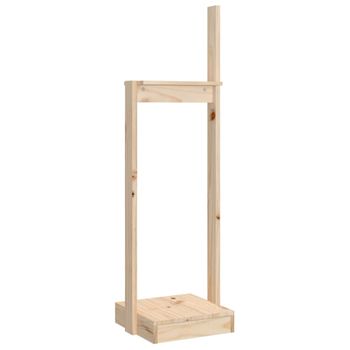 Soporte Para Leña Madera Maciza De Pino 33,5x30x110 Cm Vidaxl