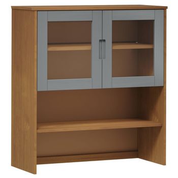 Aparador Superior Molde Madera Maciza Pino Marrón 90x35x100 Cm Vidaxl