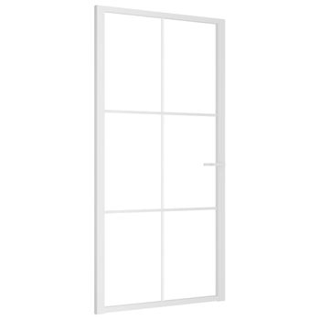 Puerta Interior Vidrio Egs Y Aluminio Blanco 102,5x201,5 Cm Vidaxl