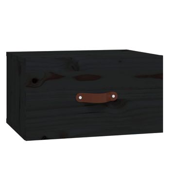 Mesita De Noche De Pared Negro 40x29,5x22 Cm Vidaxl