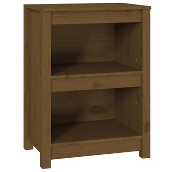 Estantería Madera Maciza De Pino Marrón Miel 50x35x68 Cm Vidaxl