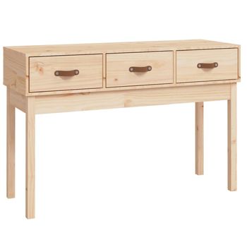 Mesa Consola Madera Maciza De Pino 114x40x75 Cm Vidaxl