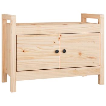 Banco De Recibidor Madera Maciza De Pino 80x40x60 Cm Vidaxl