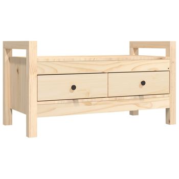 Banco De Recibidor Madera Maciza De Pino 80x40x43 Cm Vidaxl