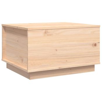 Mesa De Centro De Madera Maciza De Pino 60x50x35 Cm Vidaxl