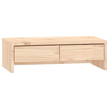 Soporte Para Monitor Madera Maciza De Pino 50x27x15 Cm Vidaxl