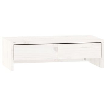 vidaXL Soporte para monitor madera maciza pino marrón miel 81x20x30 cm