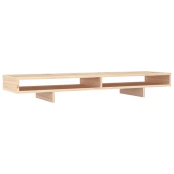 Soporte Para Monitor Madera Maciza De Pino 100x27x14 Cm Vidaxl