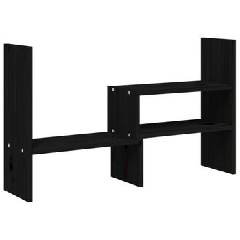 vidaXL Soporte para monitor madera maciza pino marrón miel 81x20x30 cm