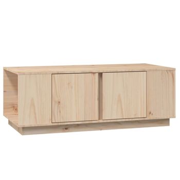 Mesa De Centro De Madera Maciza De Pino 110x50x40 Cm Vidaxl