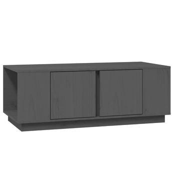 Mesa De Centro De Madera Maciza De Pino Gris 110x50x40 Cm Vidaxl