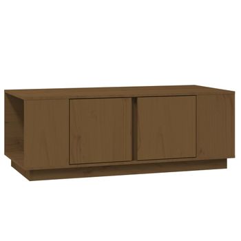 Mesa De Centro Madera Maciza De Pino Marrón Miel 110x50x40 Cm Vidaxl