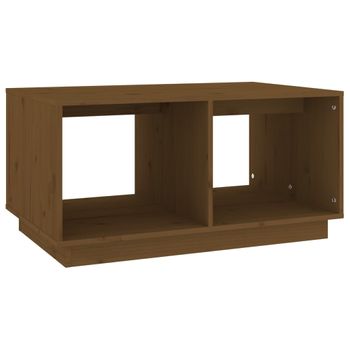 Mesa De Centro Madera Maciza De Pino Marrón Miel 80x50x40 Cm Vidaxl