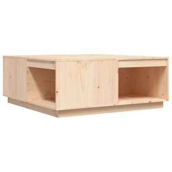 Mesa De Centro De Madera Maciza De Pino 100x101x40,5 Cm Vidaxl