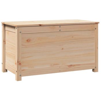 Caja De Almacenamiento Madera Maciza De Pino 80x40x45,5 Cm Vidaxl