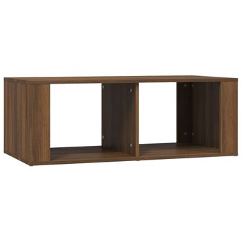 Mesa De Centro Madera Contrachapada Roble Marrón 100x50x36 Cm Vidaxl