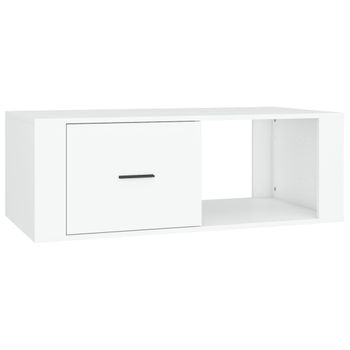 Mesa De Centro Madera Contrachapada Blanco 100x50,5x35 Cm Vidaxl