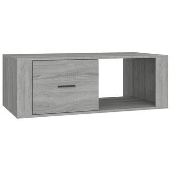 Mesa De Centro Madera Contrachapada Gris Sonoma 100x50,5x35 Cm Vidaxl