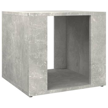 Mesita De Noche Madera Contrachapada Gris Hormigón 41x40x36 Cm Vidaxl