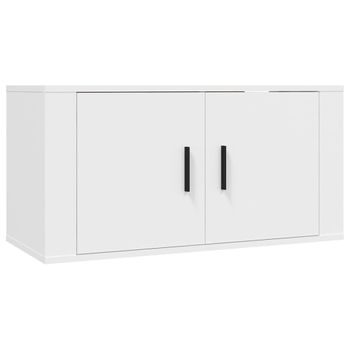 Mueble Para Tv De Pared Blanco 80x34,5x40 Cm Vidaxl