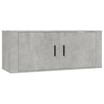 Mueble Para Tv De Pared Gris Hormigón 100x34,5x40 Cm Vidaxl