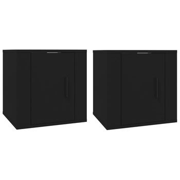 Muebles Para Tv De Pared 2 Uds Negro 40x34,5x40 Cm Vidaxl