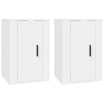 Muebles Para Tv De Pared 2 Uds Blanco 40x34,5x60 Cm Vidaxl