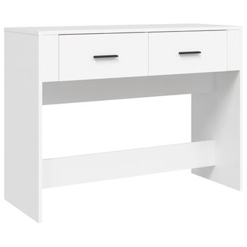 Mesa Consola De Madera Contrachapada Blanco 100x39x75 Cm Vidaxl