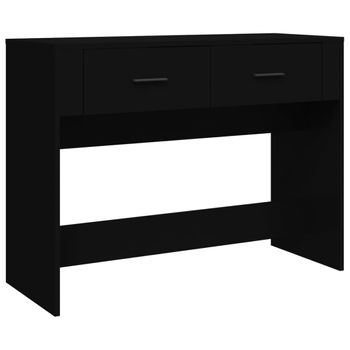 Mesa Consola Madera Contrachapada Negro 100x39x75 Cm Vidaxl