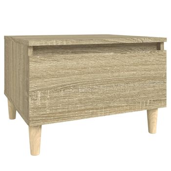 Mesa Auxiliar Madera Contrachapada Roble Sonoma 50x46x35 Cm Vidaxl